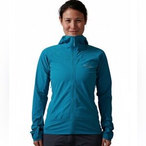 Rab Women's Borealis Marina Blue Softshell Hooded Jacket XXL Excellent Condition